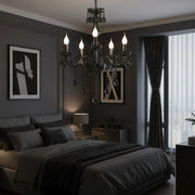 Κρυστάλλινος πολυέλαιος ALNWICK Eleganza, 5xE14, Διάμετρος 48cm, Μαύρος, Ρυθμιζόμενο ύψος - 01_CC125-5BK.png
