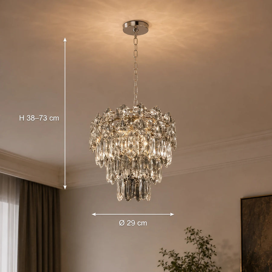Κρυστάλλινος πολυέλαιος WINDSOR Petito 3xE14, Διάμετρος 29cm, Γυαλιστερό χρώμιο, Ρυθμιζόμενο ύψος - 01_CC800-300CH.png