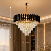 Κρυστάλλινος πολυέλαιος VERSAILLES Eleganza 8x E14, Διάμετρος 50cm, Χρυσός, Ρυθμιζόμενο Ύψος - 01_CC900-500GD.png
