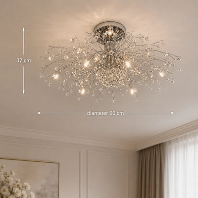 Κρυστάλλινος πολυέλαιος RONDO Vivace, 6x G9, Διάμετρος 50 cm, Ασημί γυαλιστερό