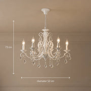 DELLI SANTI Πολυέλαιος 6xE14, Διάμετρος 52cm, Λευκός, Ρυθμιζόμενο ύψος - 01_LC130-6WH.png