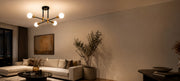 Lustra Modernist Gentile, 4x E27, Negru și Auriu, Design Modern - 01_LC362-4BKGD.png