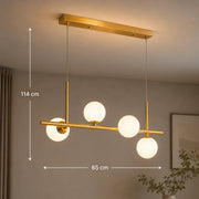 LOFT Pavilion Modern Bulb Chandelier, 4x G9, Gold, Metal, ρυθμιζόμενο ύψος - 01_LC800-4GD.png