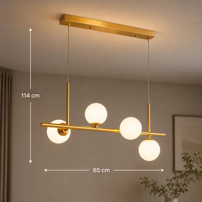 LOFT Pavilion Modern Bulb Chandelier, 4x G9, Gold, Metal, ρυθμιζόμενο ύψος - 01_LC800-4GD.png