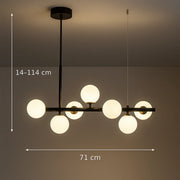 Πολυέλαιος μοντέρνος λαμπτήρας LOFT Pavilion, 7x G9, μαύρος, μεταλλικός, ρυθμιζόμενο ύψος - 01_LC800-7BK.png