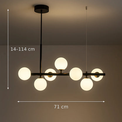 Πολυέλαιος μοντέρνος λαμπτήρας LOFT Pavilion, 7x G9, μαύρος, μεταλλικός, ρυθμιζόμενο ύψος - 01_LC800-7BK.png