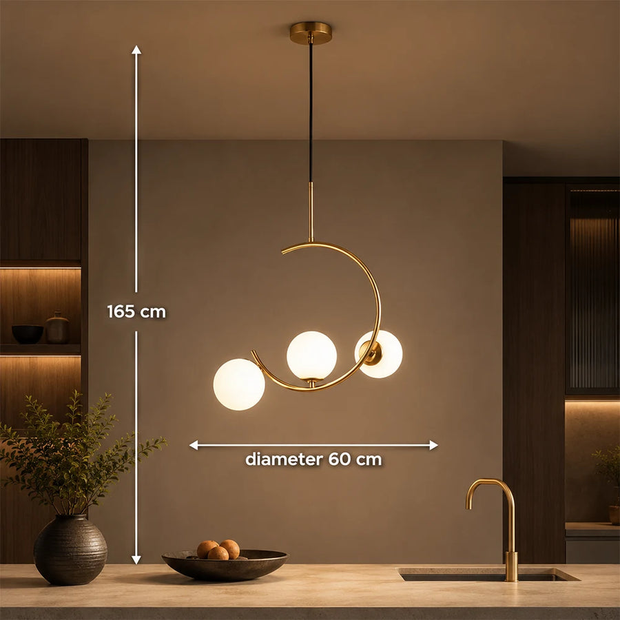 Πολυέλαιος LOFT Atrium, 3x G9, Λευκός Χρυσός, Μέταλλο, Ρυθμιζόμενο ύψος - 01_LC802-3GD.png
