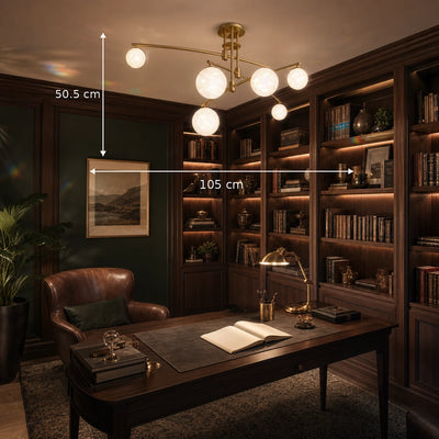 Πολυέλαιος με Στρογγυλή Σκιά, PENTHOUSE Dome, 6x G9, Χρυσό, Μέταλλο
