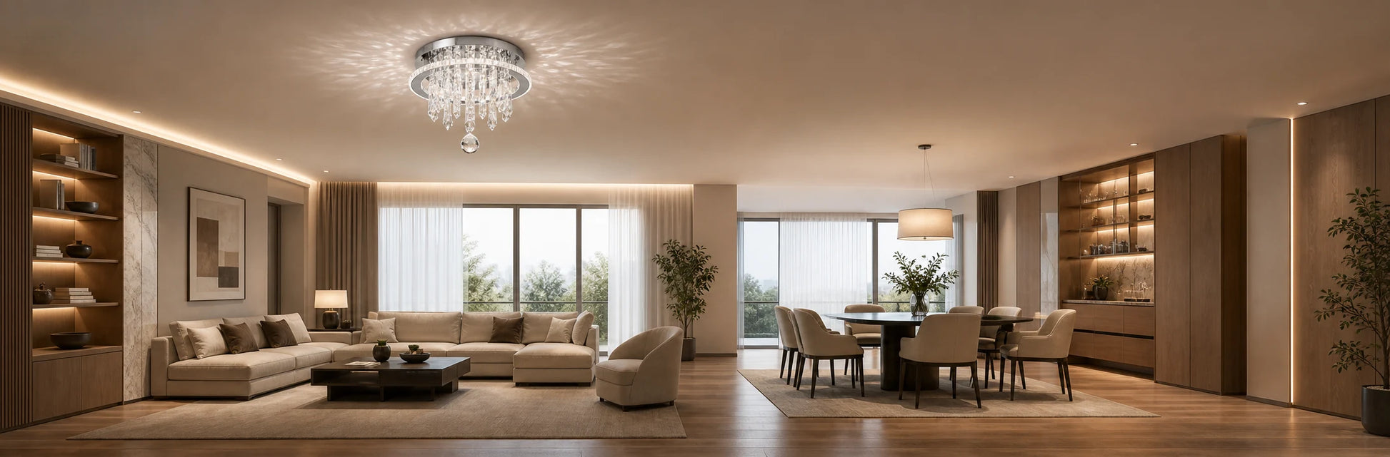 Alberico Στρογγυλός πολυέλαιος LED, 17W, Κρύο/Ζεστό/Ουδέτερο φως, Κρύσταλλο, Γυαλιστερό Chrome - 01_LL010.png