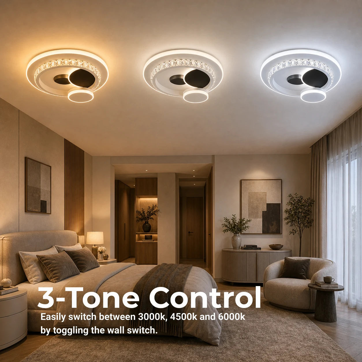Πολυέλαιος LED με κρύσταλλο HELIOX, 37W, 4 κύκλοι, Κρύο/Ζεστό/Ουδέτερο φως, Μαύρο - 01_LL653-300BK.png
