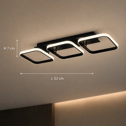 Πολυέλαιος LED VERTEX 34W, 3 Τετράγωνα, Γραμμικό, Κρύο/Ζεστό/Ουδέτερο φως, Μαύρο - 01_LL770-3BK.png