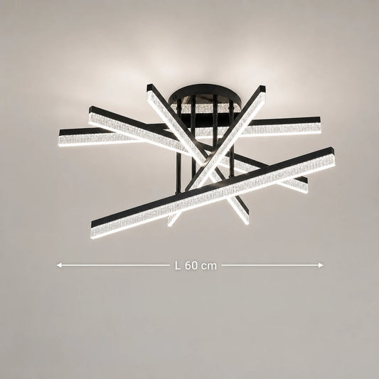 Lustra LED cu Telecomanda LT179/5BK, 68W, 5 Elemente, Lumina Rece/Clada/Neutra, Dimabila, Negru - 01_LT179-5BK.png