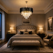 BLOIS Crystal Chandelier Elegance 8xE14, Διάμετρος 50cm, Μαύρο, Ρυθμιζόμενο Ύψος - 02_CC110:500BK.png