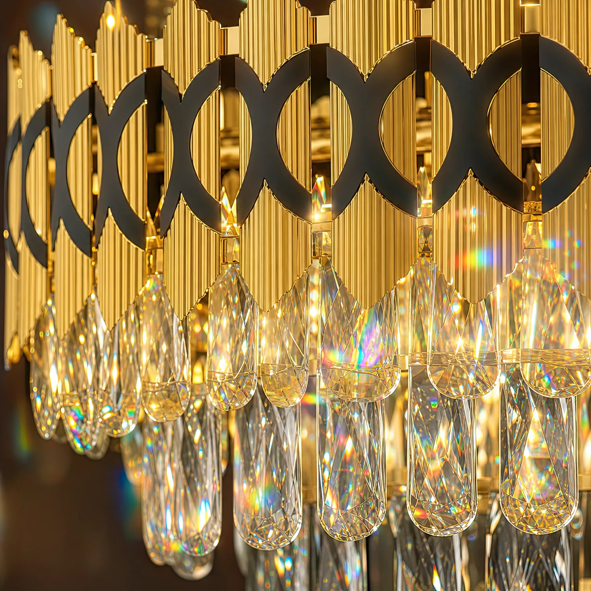 PIERREFONDS Elegance Crystal Chandelier 8x E14, Διάμετρος 48,5cm, Γυαλιστερό Χρυσό, Ρυθμιζόμενο Ύψος - 02_CC8942-500.png