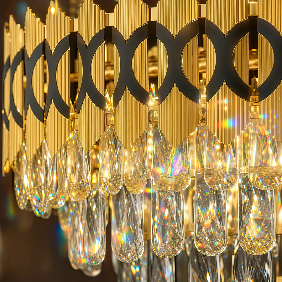 PIERREFONDS Elegance Crystal Chandelier 8x E14, Διάμετρος 48,5cm, Γυαλιστερό Χρυσό, Ρυθμιζόμενο Ύψος - 02_CC8942-500.png