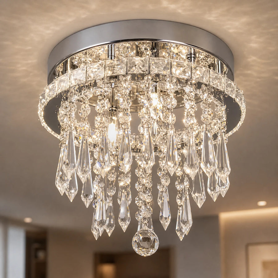 Alberico Στρογγυλός πολυέλαιος LED, 17W, Κρύο/Ζεστό/Ουδέτερο φως, Κρύσταλλο, Γυαλιστερό Chrome - 02_LL010.png