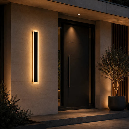 Mack Outdoor LED Φωτιστικό τοίχου, Μήκος 30cm, 4W, IP65, Metal, Linear, Black - 03_AX200-300BK.png