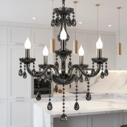 Κρυστάλλινος πολυέλαιος ALNWICK Eleganza, 5xE14, Διάμετρος 48cm, Μαύρος, Ρυθμιζόμενο Ύψος - 03_CC125-5BK.png