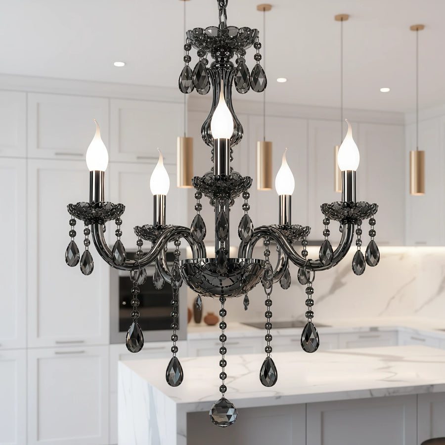 Κρυστάλλινος πολυέλαιος ALNWICK Eleganza, 5xE14, Διάμετρος 48cm, Μαύρος, Ρυθμιζόμενο Ύψος - 03_CC125-5BK.png