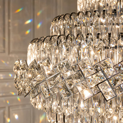 WINDSOR Grande Supremo Crystal Chandelier 14xE14, Διάμετρος 60X90cm, Γυαλιστερό χρώμιο, Ρυθμιζόμενο ύψος - 03_CC800-600X900CH.png