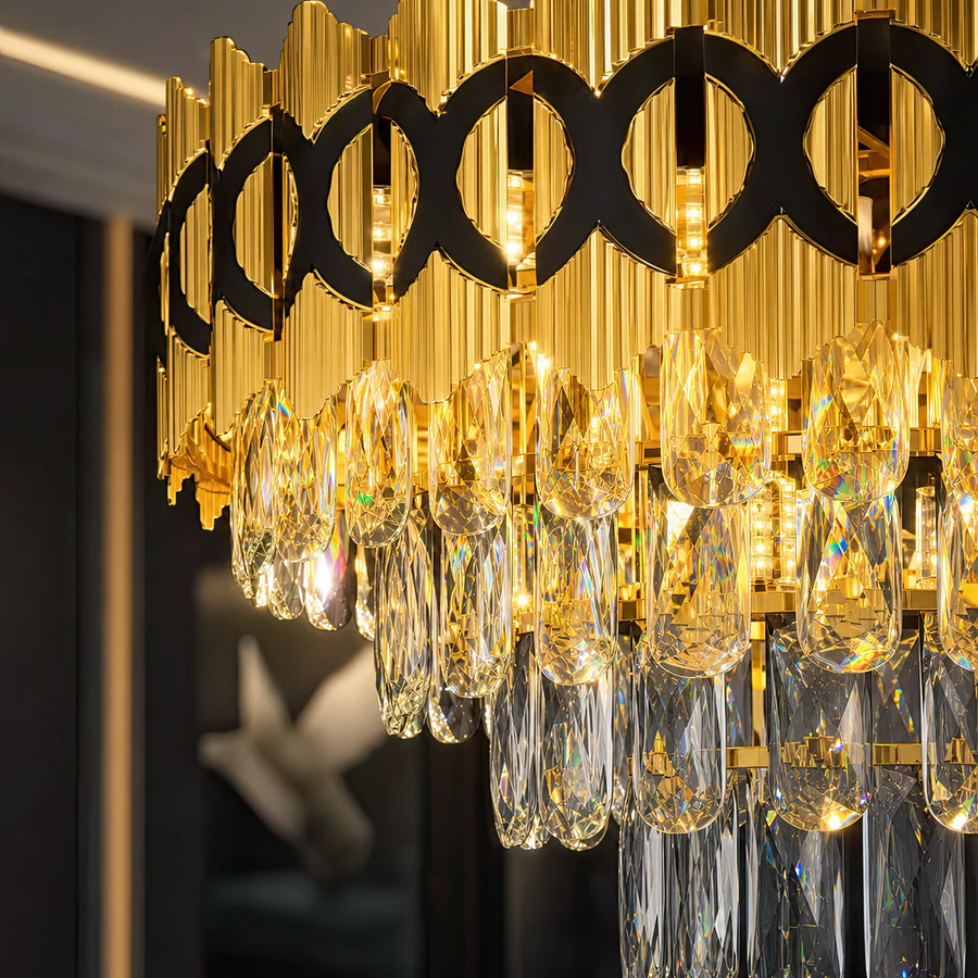 PIERREFONDS Elegance Crystal Chandelier 8x E14, Διάμετρος 48,5cm, Γυαλιστερό Χρυσό, Ρυθμιζόμενο Ύψος - 03_CC8942-500.png