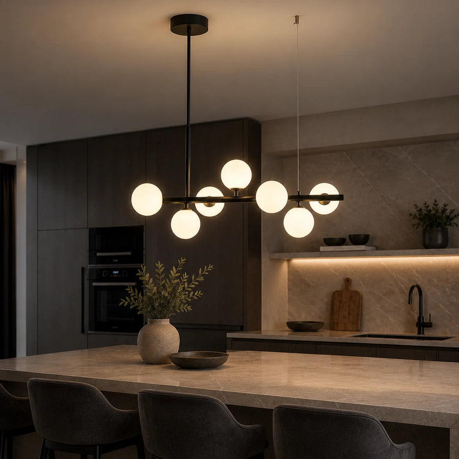Πολυέλαιος μοντέρνος λαμπτήρας LOFT Pavilion, 7x G9, μαύρος, μεταλλικός, ρυθμιζόμενο ύψος - 03_LC800-7BK.png