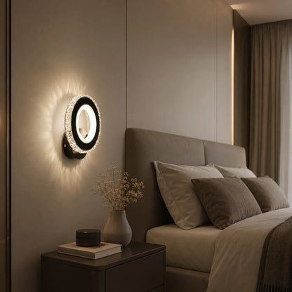 Φωτιστικό τοίχου NOVA Rotonda LED, 16W, Μαύρο & ανοξείδωτο, Θερμό/Ψυχρό/Ουδέτερο φως - 04_AL073-1BK.png