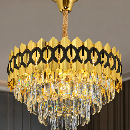 PIERREFONDS Elegance Crystal Chandelier 8x E14, Διάμετρος 48,5cm, Γυαλιστερό Χρυσό, Ρυθμιζόμενο Ύψος - 04_CC8942-500.png