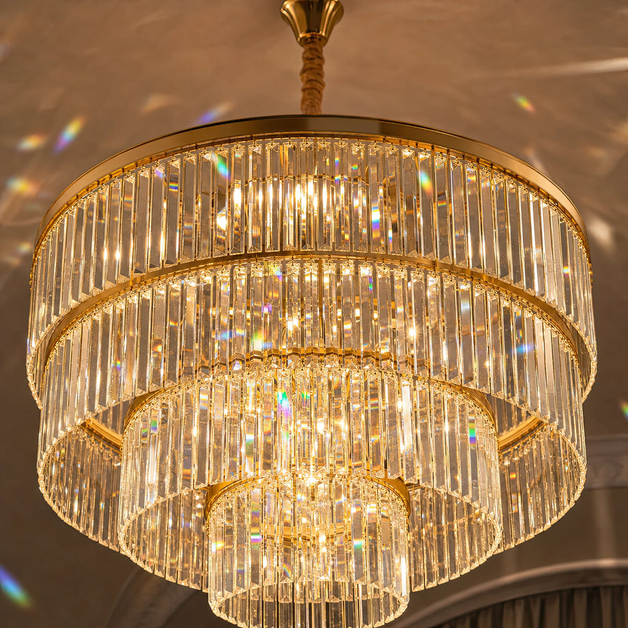 CHAMBORD Nobile Crystal Chandelier 5xE14, Διάμετρος 38cm, Matt Gold - 04_CC930-400GD.png