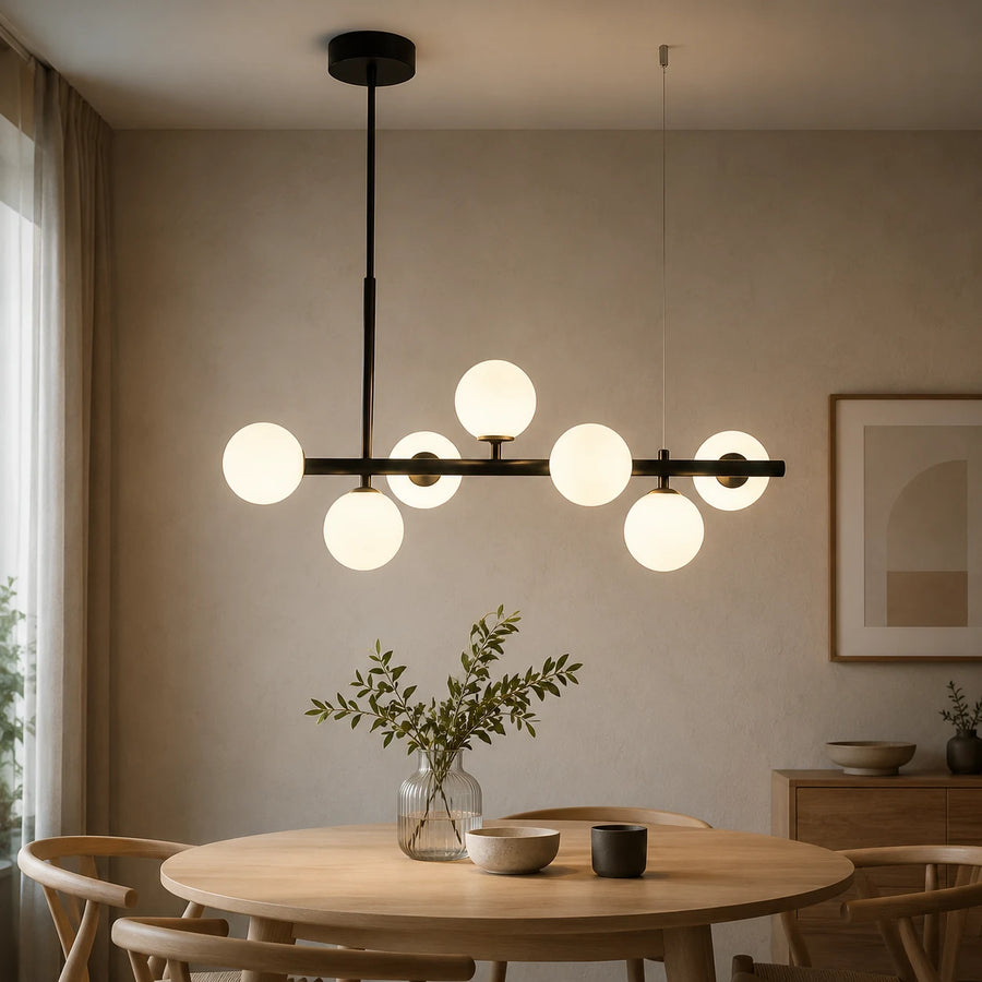 LOFT Pavilion Modern Bulb Chandelier, 7x G9, Μαύρο, Μεταλλικό, Ρυθμιζόμενο ύψος - 04_LC800-7BK.png