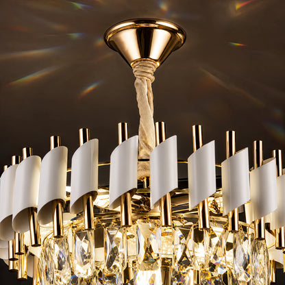 Crystal Chandelier VERSAILLES Nobile 5xE14, Διάμετρος 40cm, Γυαλιστερό Χρυσό και Λευκό - 05_CC900-400WH.png