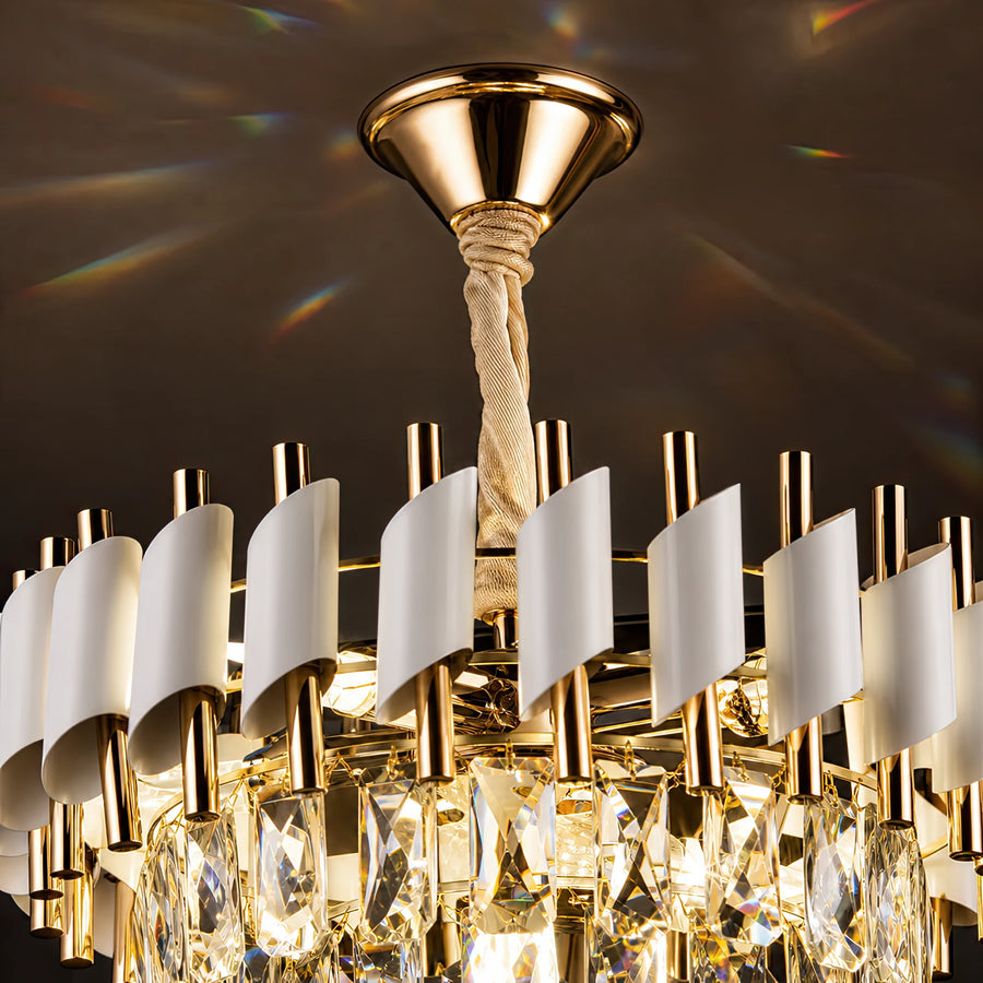 Crystal Chandelier VERSAILLES Nobile 5xE14, Διάμετρος 40cm, Γυαλιστερό Χρυσό και Λευκό - 05_CC900-400WH.png
