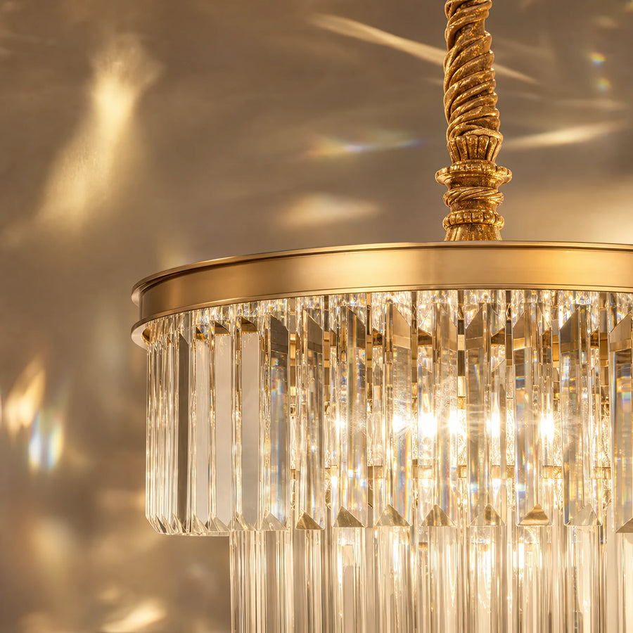 Crystal Chandelier CHAMBORD Petito 3xE14, Διάμετρος 28cm, Matt Gold - 05_CC930-300GD.png