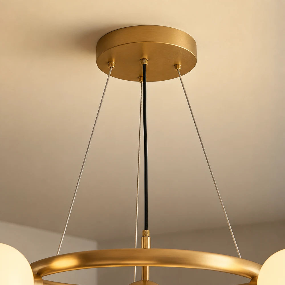 Πολυέλαιος θαλάμου LOFT, 5x G9, Λευκός Χρυσός, Μέταλλο, Ρυθμιζόμενο ύψος, Μοντέρνο - 05_LC802-5GD.png