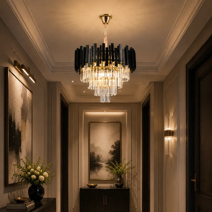 BLOIS Crystal Chandelier Eleganza 8xE14, Διάμετρος 50cm, Μαύρο, Ρυθμιζόμενο Ύψος - 06_CC110:500BK.png