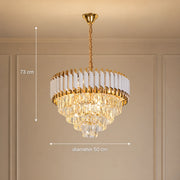 Crystal Chandelier VERSAILLES Elegance 8x E14, Διάμετρος 50cm, Γυαλιστερό Χρυσό και Λευκό, Ρυθμιζόμενο Ύψος - 06_CC900-500WH.png
