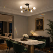 Lustra Modernist Gentile, 4x E27, Negru și Auriu, Design Modern - 06_LC362-4BKGD.png