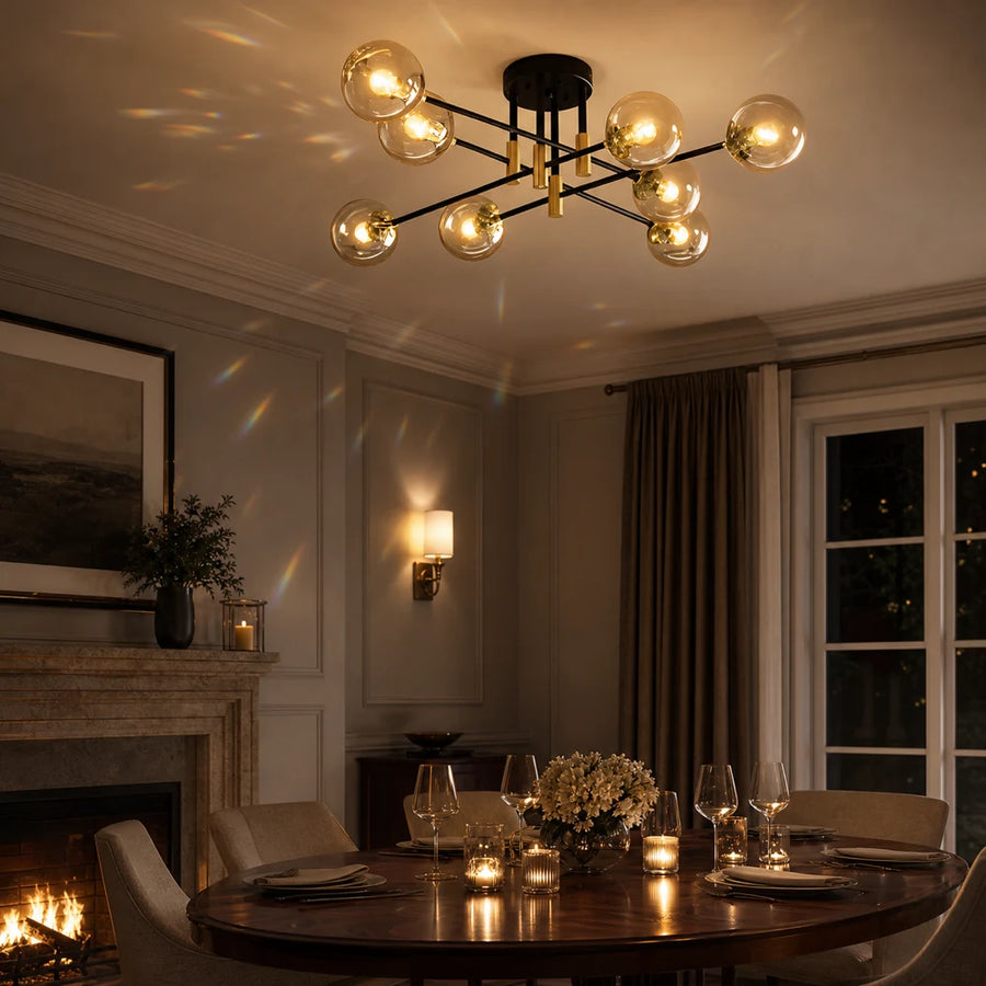 Morena Chandelier, 8xE27, Black Gold, Metal - 06_LC807-8.png
