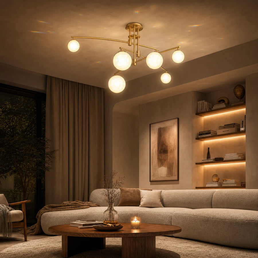 Πολυέλαιος με Στρογγυλή Σκιά, PENTHOUSE Dome, 6x G9, Χρυσό, Μέταλλο - 06_LC825GD.png