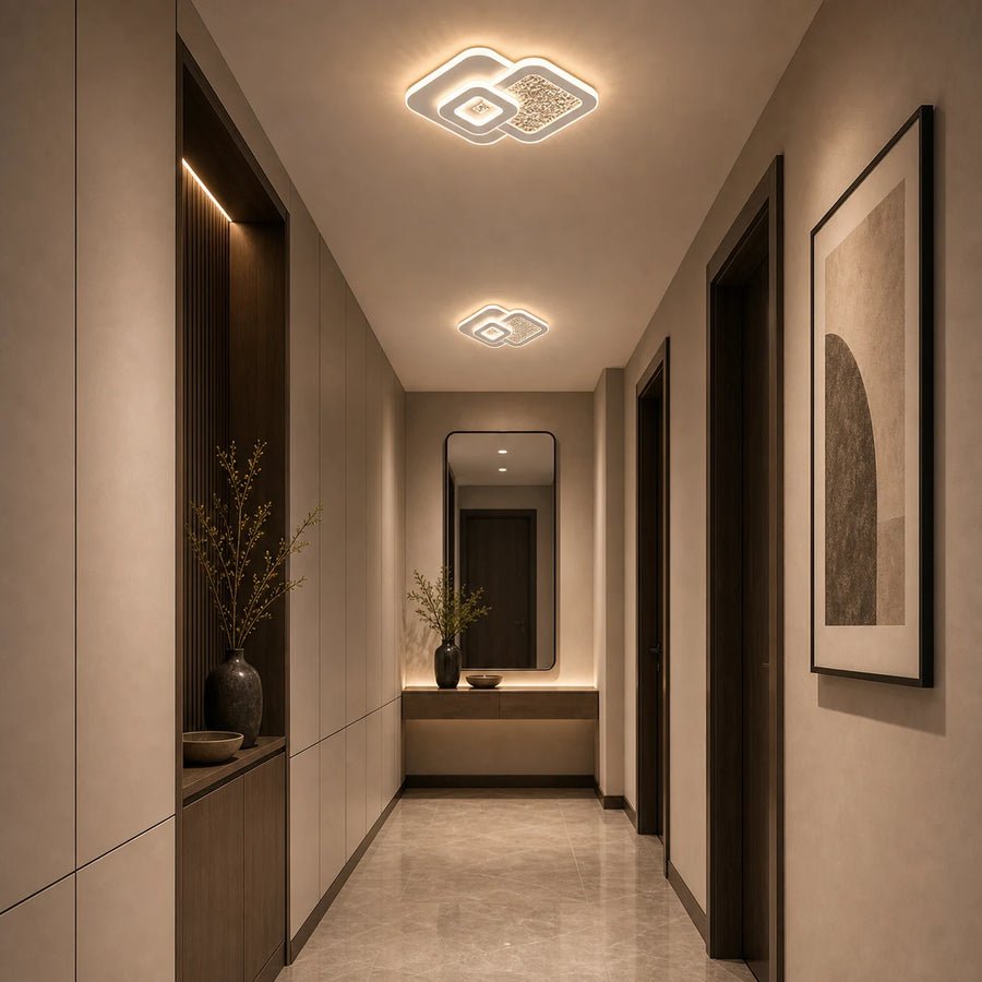 KOMPACTO LED Πολυέλαιος 56W, 3 Τετράγωνα, Κρύο/Ζεστό/Ουδέτερο φως, Λευκό - 06_LL646-300P.png