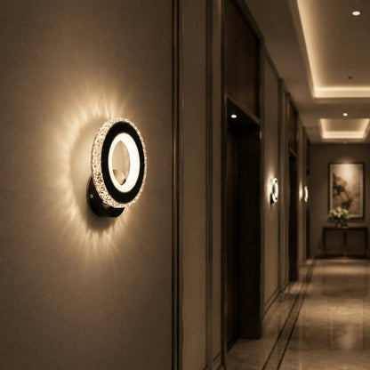 Φωτιστικό τοίχου NOVA Rotonda LED, 16W, Μαύρο & ανοξείδωτο, Θερμό/Ψυχρό/Ουδέτερο φως - 07_AL073-1BK.png
