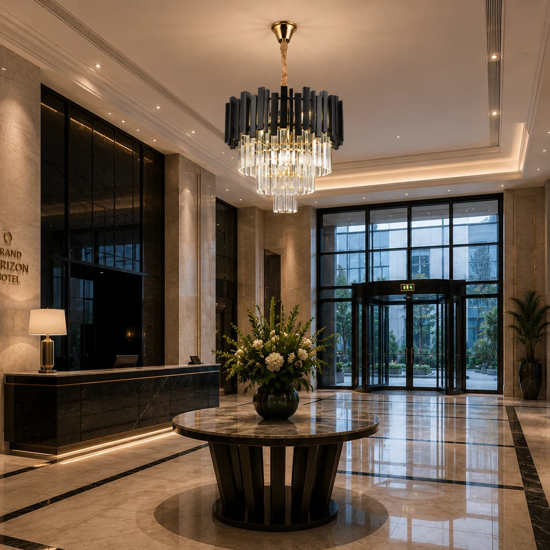 BLOIS Petito Crystal Chandelier 3xE14, Διάμετρος 30cm, Μαύρο, Ρυθμιζόμενο Ύψος - 07_CC110:300BK.png