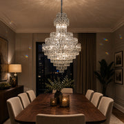 WINDSOR Grande Supremo Crystal Chandelier 14xE14, Διάμετρος 60X90cm, Γυαλιστερό χρώμιο, Ρυθμιζόμενο ύψος - 07_CC800-600X900CH.png