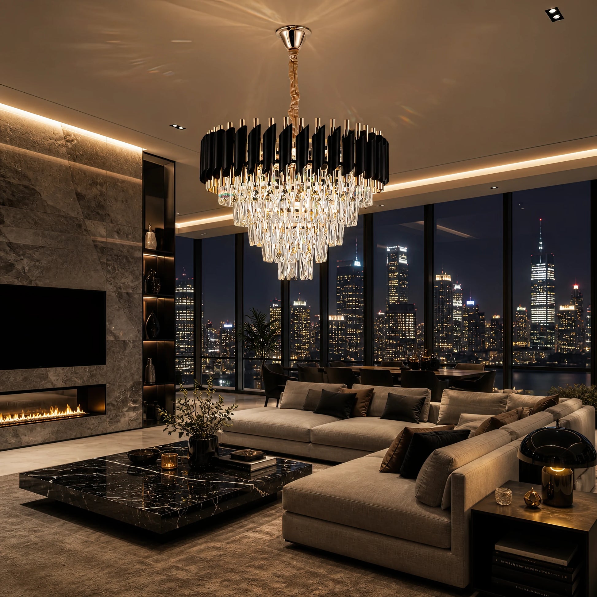 Crystal Chandelier VERSAILLES Elegance 8x E14, Διάμετρος 50cm, Χρυσός, Ρυθμιζόμενο Ύψος - 07_CC900-500GD.png