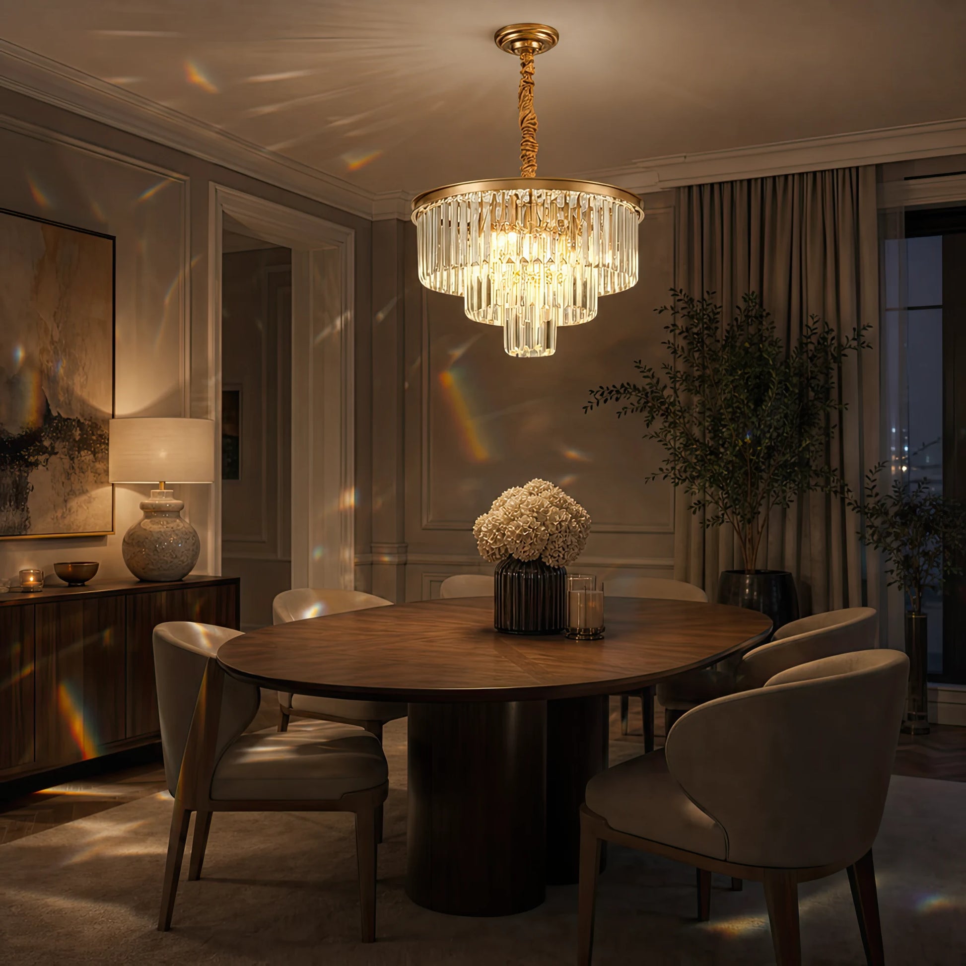 Crystal Chandelier CHAMBORD Petito 3xE14, Διάμετρος 28cm, Ματ Χρυσός - 07_CC930-300GD.png