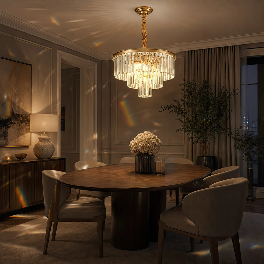 Crystal Chandelier CHAMBORD Petito 3xE14, Διάμετρος 28cm, Ματ Χρυσός - 07_CC930-300GD.png