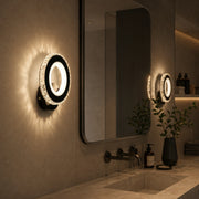 Φωτιστικό τοίχου NOVA Rotonda LED, 16W, Μαύρο & ανοξείδωτο, Θερμό/Ψυχρό/Ουδέτερο φως - 08_AL073-1BK.png
