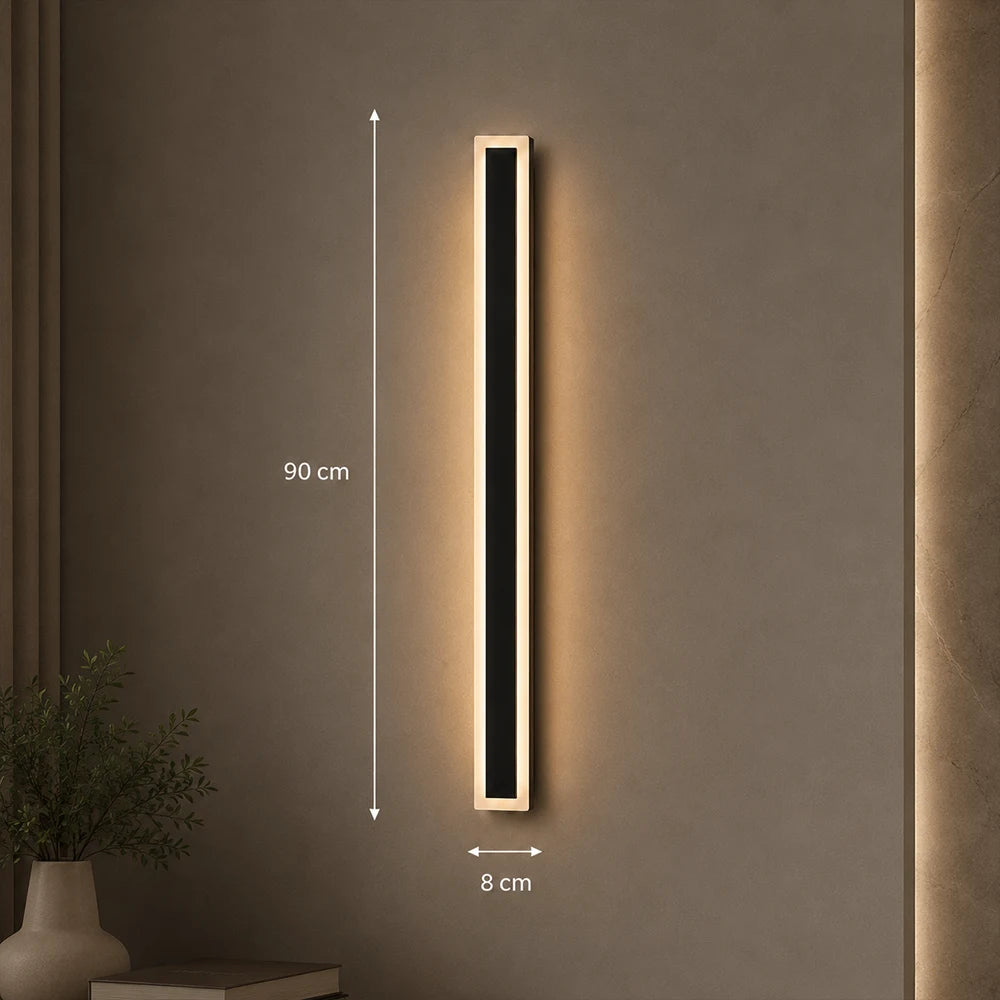 Mack Outdoor LED Φωτιστικό τοίχου, Μήκος 90cm, 10W, IP65, Metal, Linear, Black - 08_AX200-900BK.png