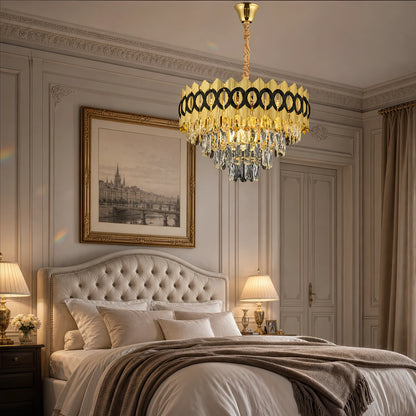 PIERREFONDS Elegance Crystal Chandelier 8x E14, Διάμετρος 48,5cm, Γυαλιστερό Χρυσό, Ρυθμιζόμενο Ύψος - 08_CC8942-500.png
