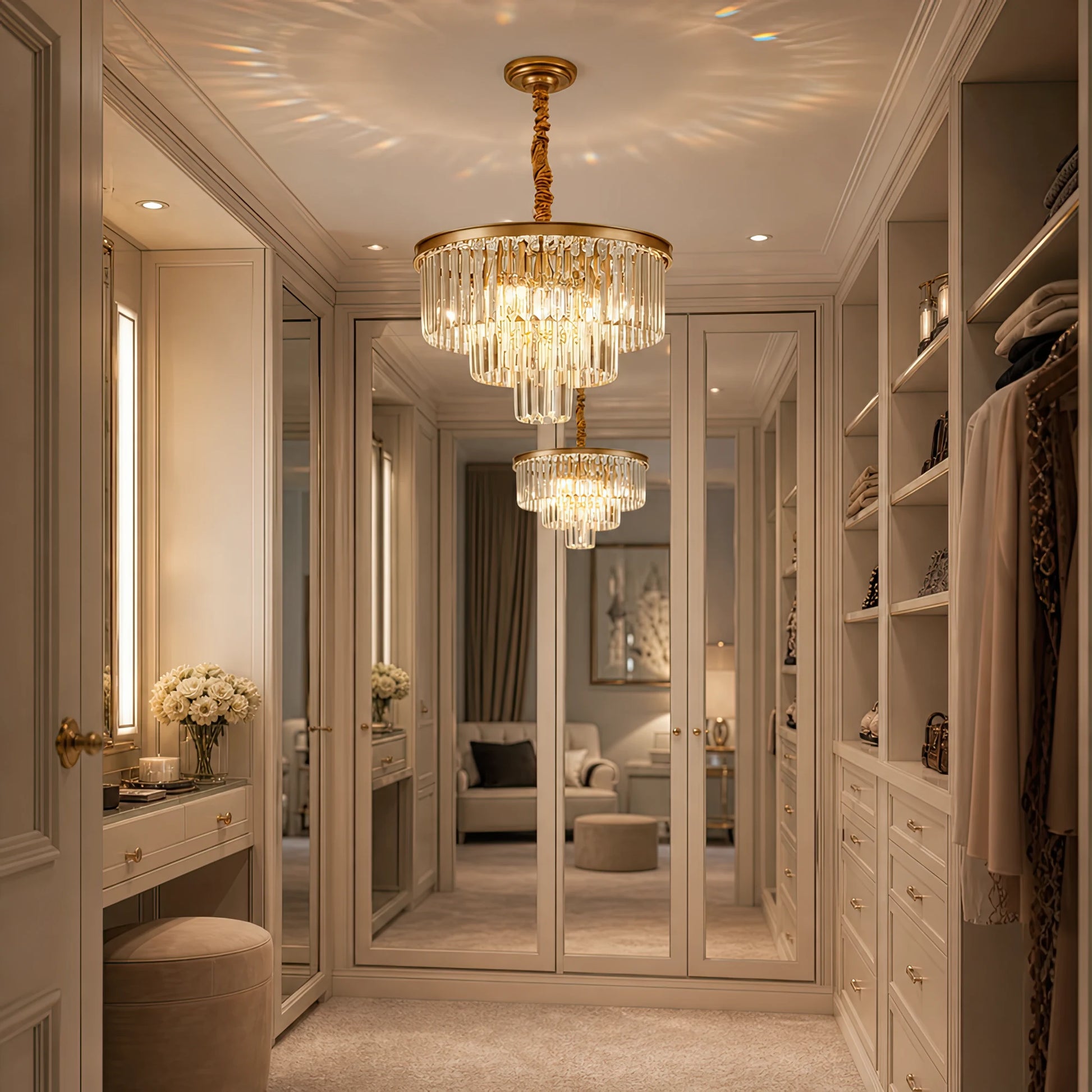 Crystal Chandelier CHAMBORD Petito 3xE14, Διάμετρος 28cm, Matt Gold - 08_CC930-300GD.png
